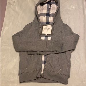 Abercrombie&Fitch Hoodie In Grey + quilted lining